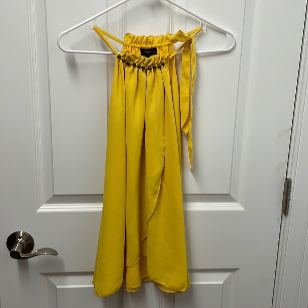 High neck layered tank top